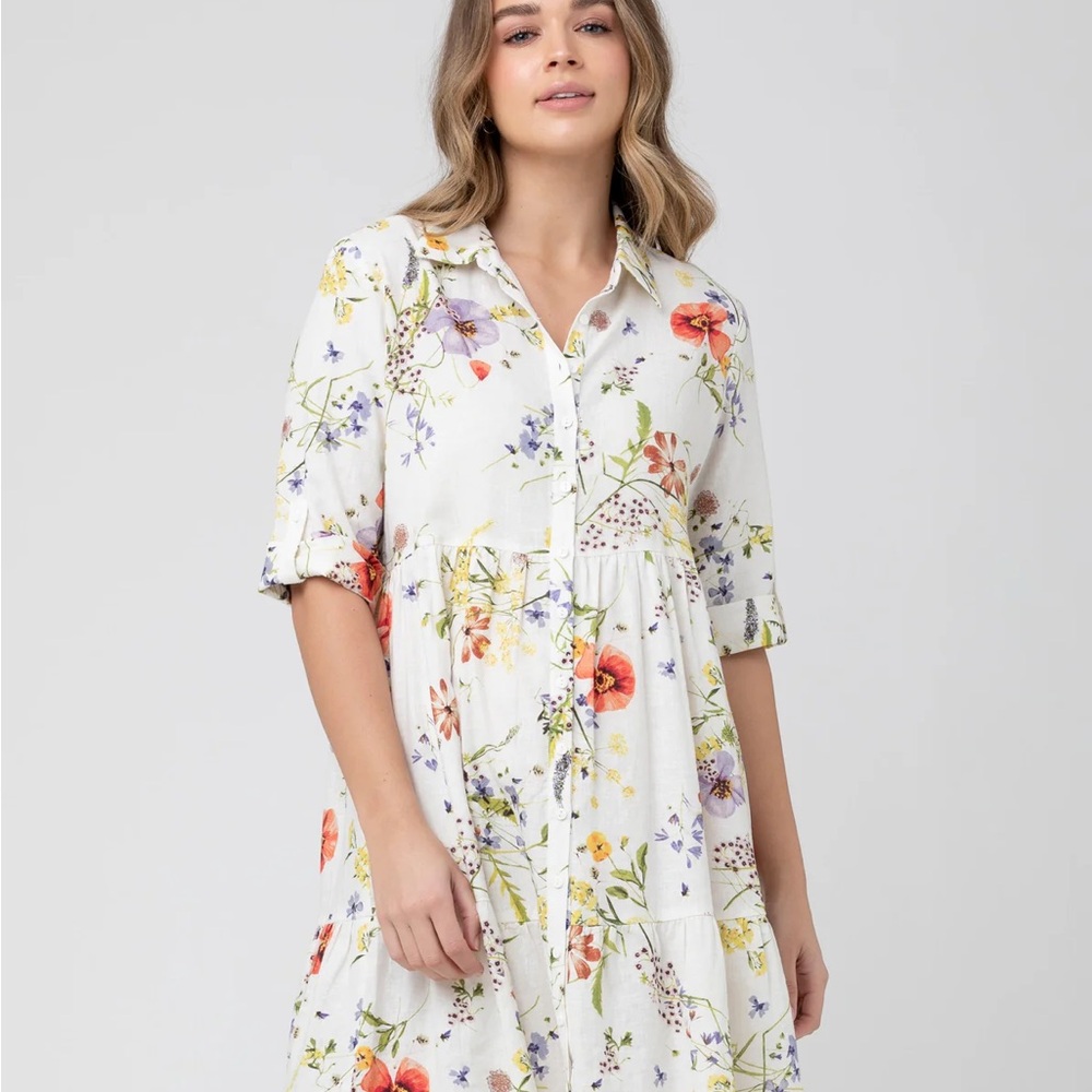 Ripe White Floral Maternity Dress - Picture 5 of 9